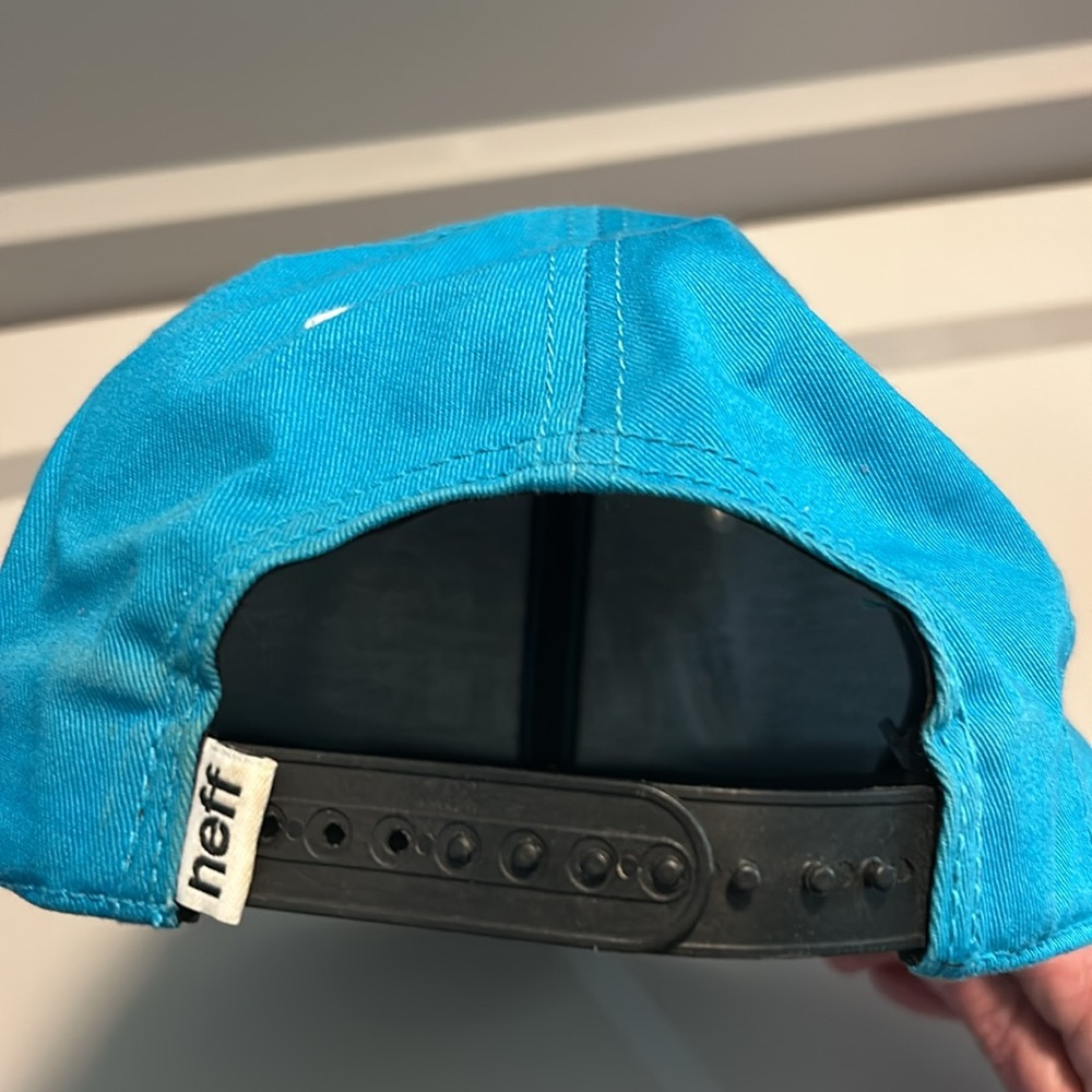 Neff Aqua Blue and Black SnapBack Hat. OS fits Most - Picture 4 of 6